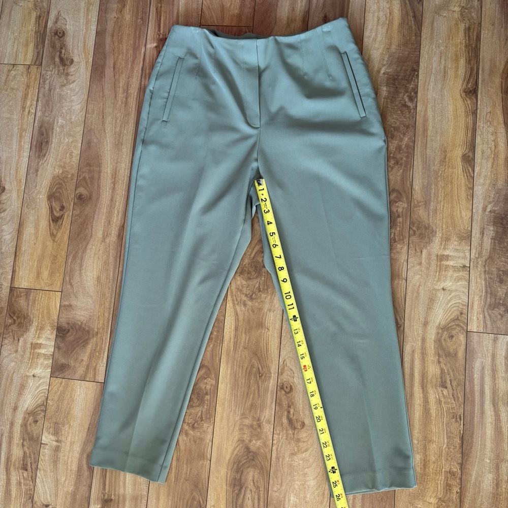 Classic High-Waist Straight Leg Pants - Light Sage Green - Picture 3 of 5